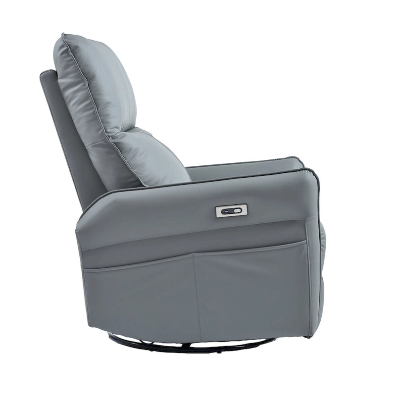 Fauteuil inclinable pivotant et berçant Power 270 avec ports USB, petits fauteuils inclinables électriques en PU pour petits espaces