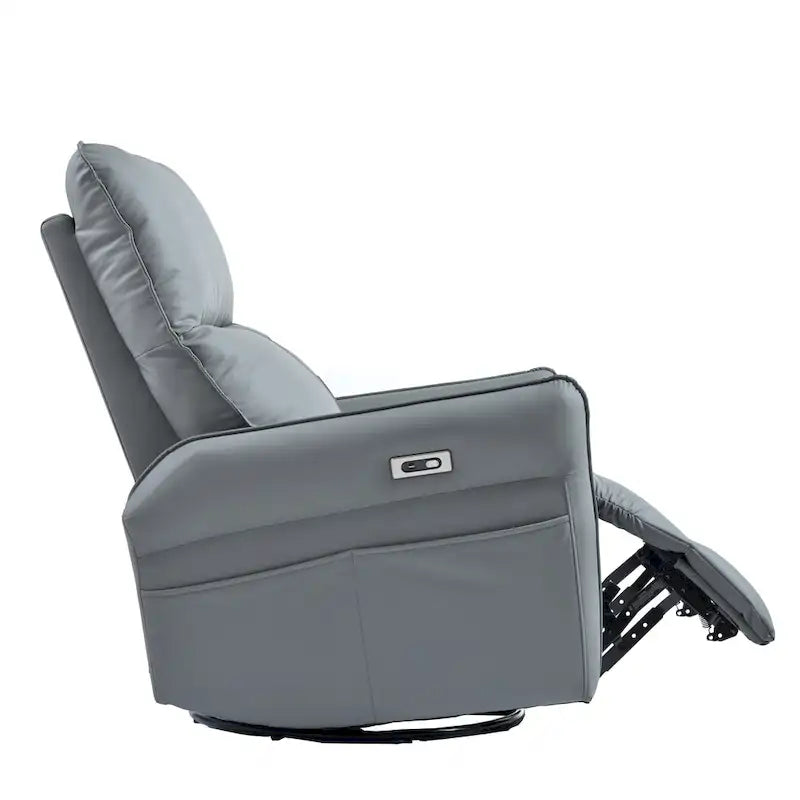 Fauteuil inclinable pivotant et berçant Power 270 avec ports USB, petits fauteuils inclinables électriques en PU pour petits espaces