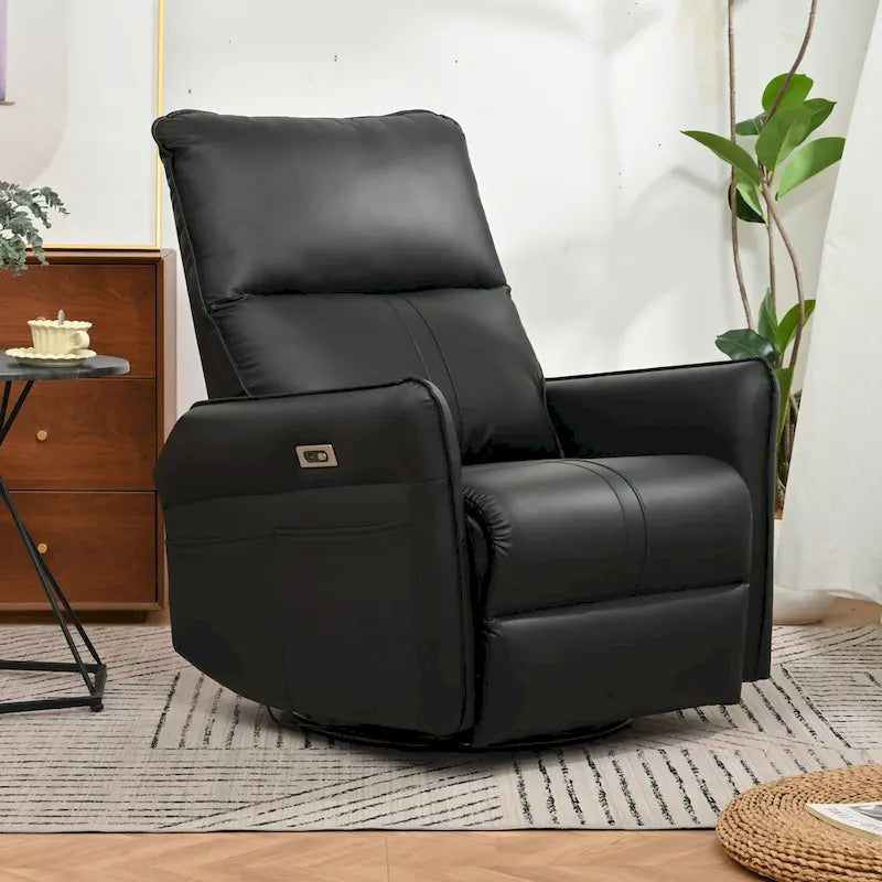 Fauteuil inclinable pivotant et berçant Power 270 avec ports USB, petits fauteuils inclinables électriques en PU pour petits espaces