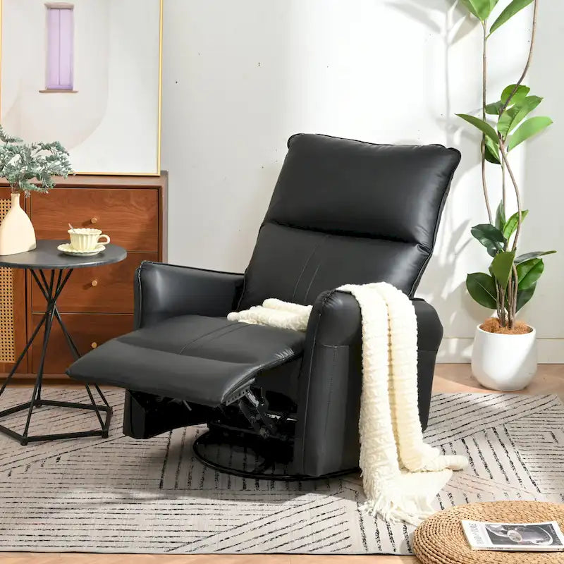 Fauteuil inclinable pivotant et berçant Power 270 avec ports USB, petits fauteuils inclinables électriques en PU pour petits espaces