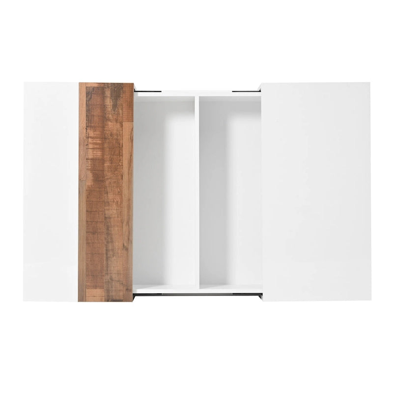 Table basse carrée avec plateau coulissant et rangement dissimulé