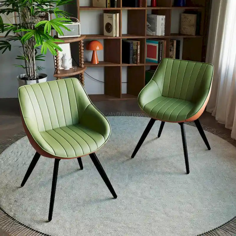 Lot de 2 chaises de salle à manger avec pieds en métal