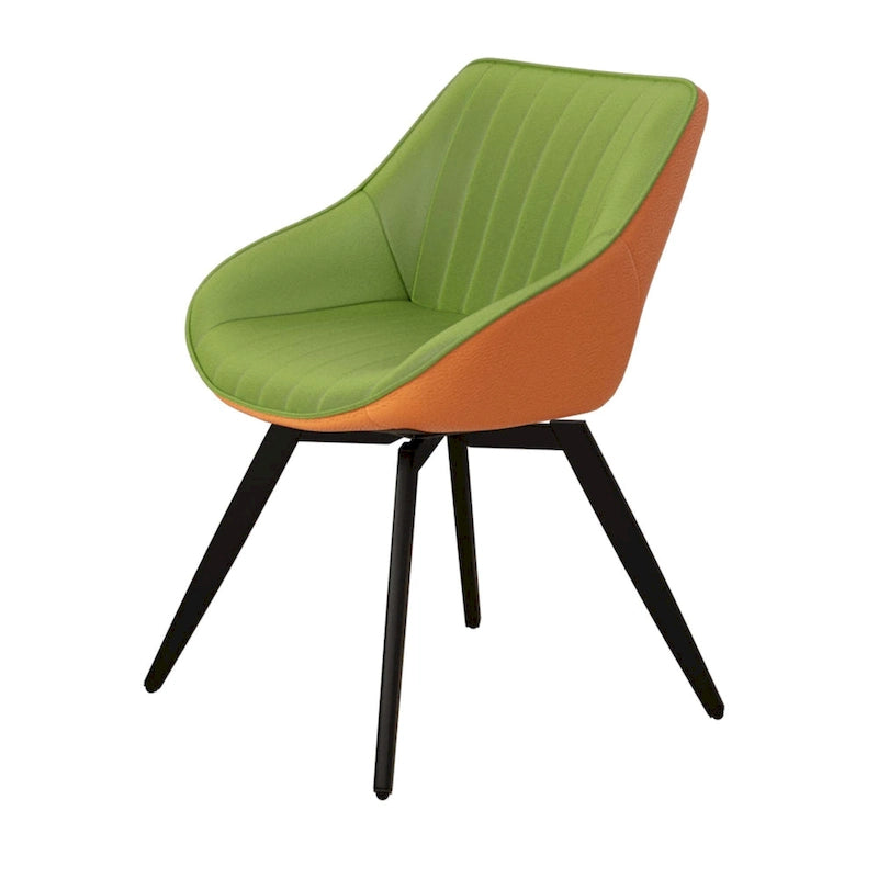Lot de 2 chaises de salle à manger avec pieds en métal