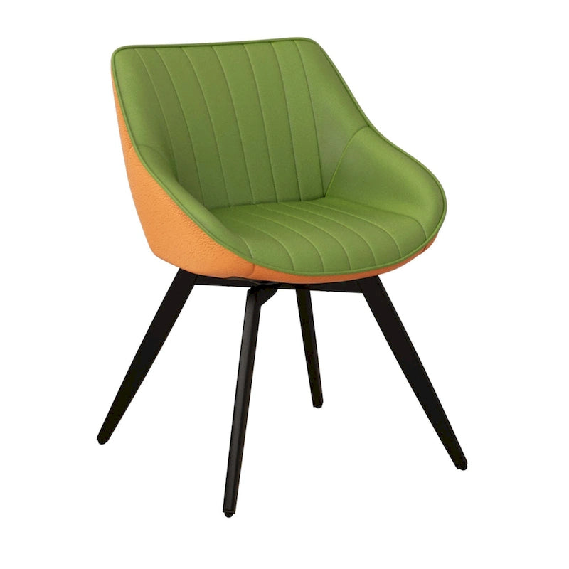 Lot de 2 chaises de salle à manger avec pieds en métal