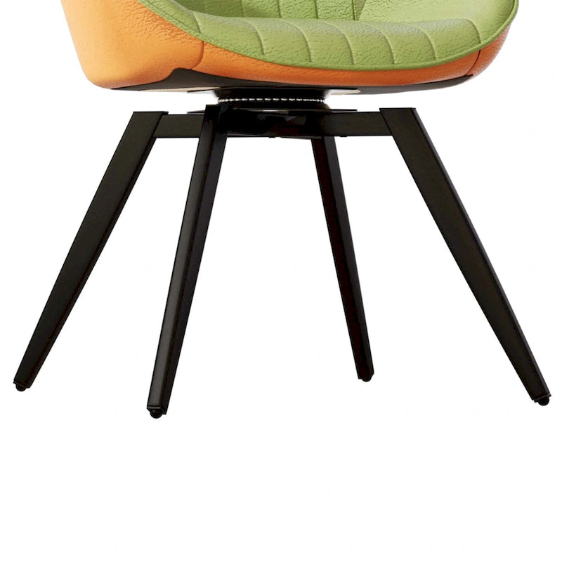 Lot de 2 chaises de salle à manger avec pieds en métal