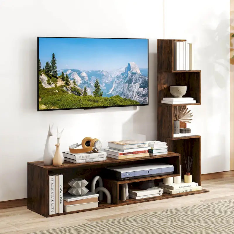 Meuble TV Cube pour téléviseurs jusqu'à 50 pouces, console multimédia avec - Voir les détails