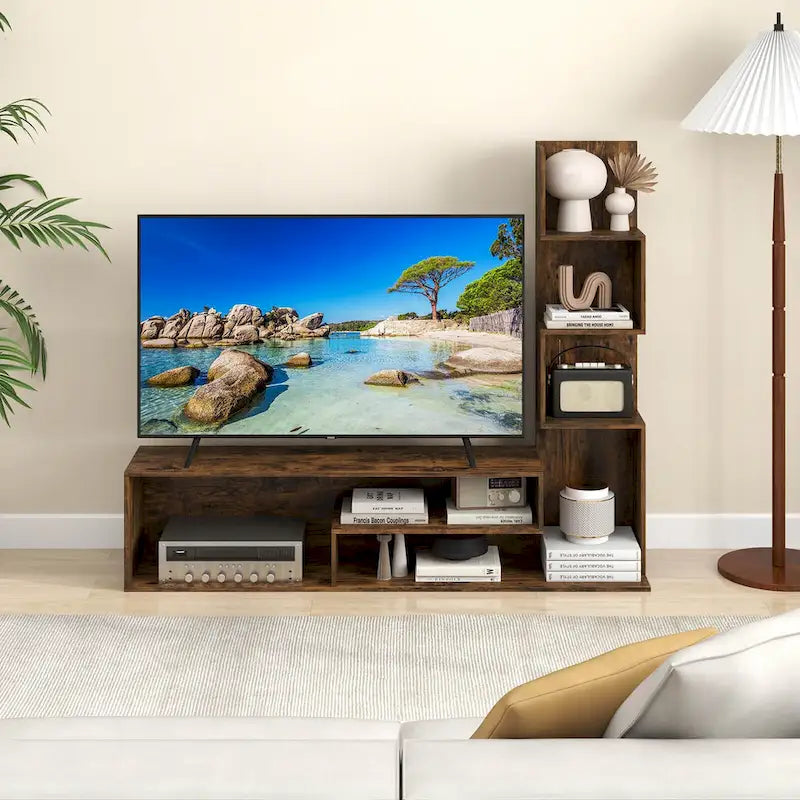 Meuble TV Cube pour téléviseurs jusqu'à 50 pouces, console multimédia avec - Voir les détails