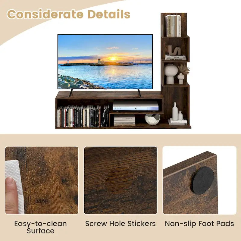 Meuble TV Cube pour téléviseurs jusqu'à 50 pouces, console multimédia avec - Voir les détails