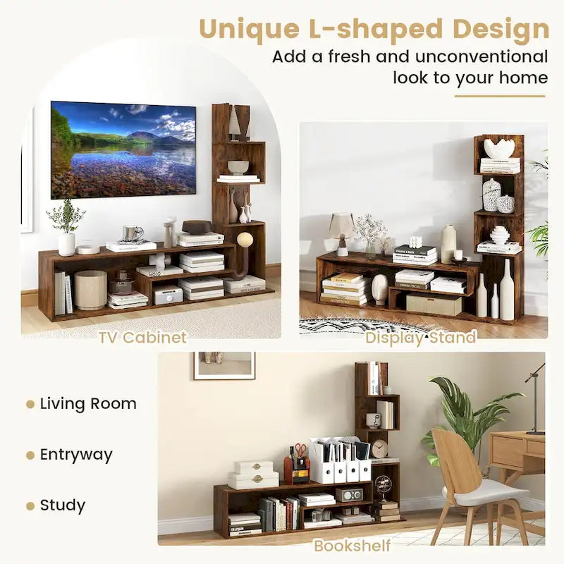 Meuble TV Cube pour téléviseurs jusqu'à 50 pouces, console multimédia avec - Voir les détails