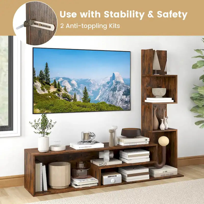 Meuble TV Cube pour téléviseurs jusqu'à 50 pouces, console multimédia avec - Voir les détails