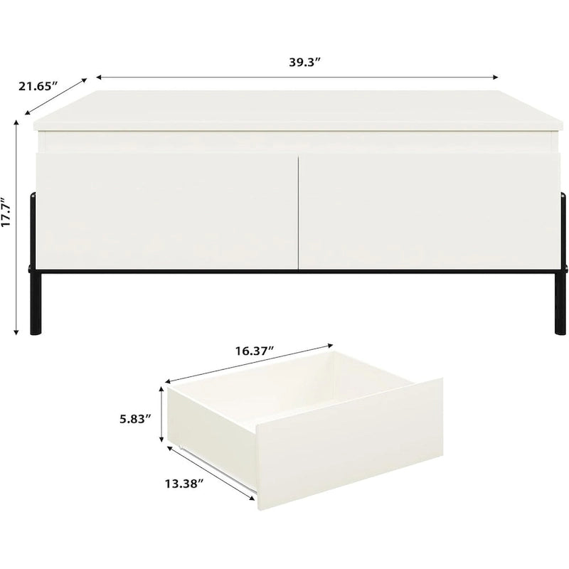Table basse blanche Table basse moderne pour salon