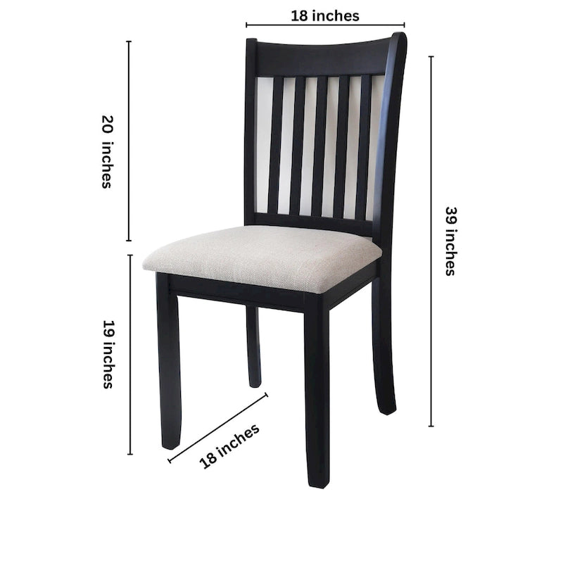 Lot de 2 chaises noires