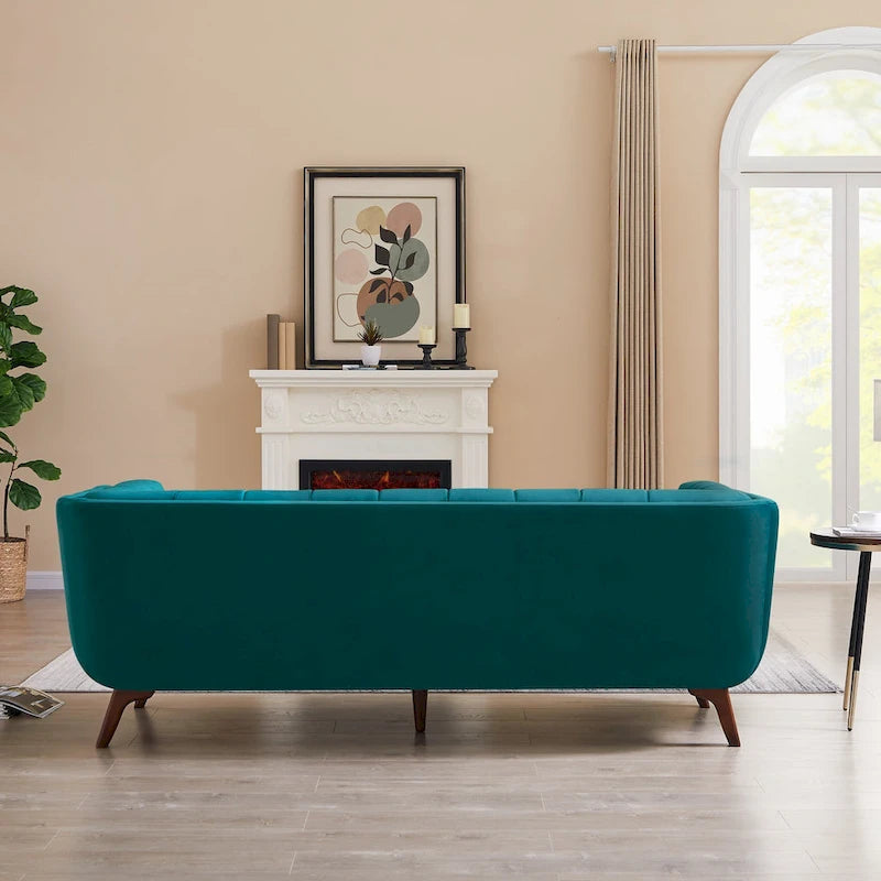 Canapé de salon moderne Chesterfield en velours
