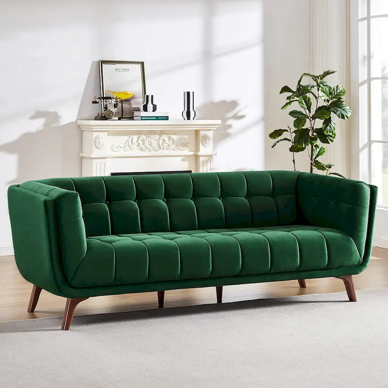 Canapé de salon moderne Chesterfield en velours