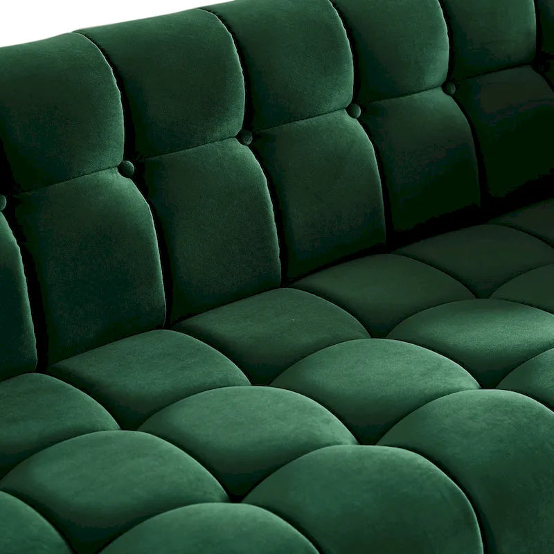 Canapé de salon moderne Chesterfield en velours