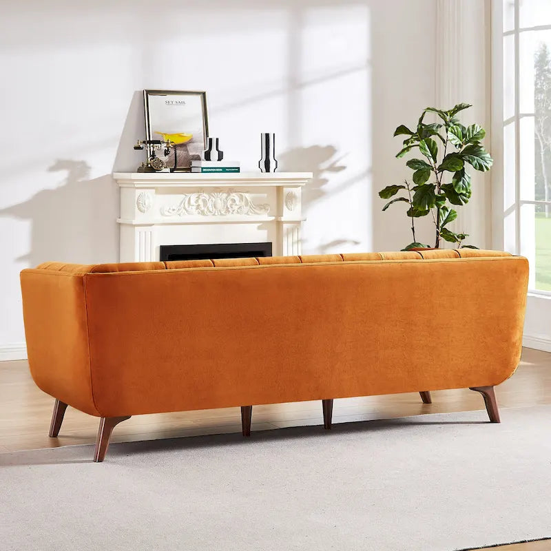 Canapé de salon moderne Chesterfield en velours