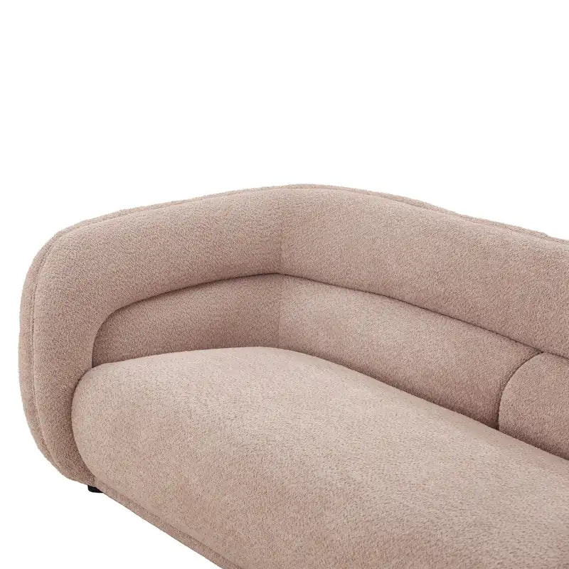 Canapé courbé 91 moderne et contemporain rembourré avec 2 oreillers pour salon