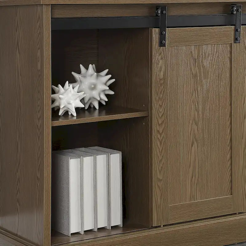 Meuble TV console de ferme de 60 pouces pour téléviseurs jusqu'à 64 pouces