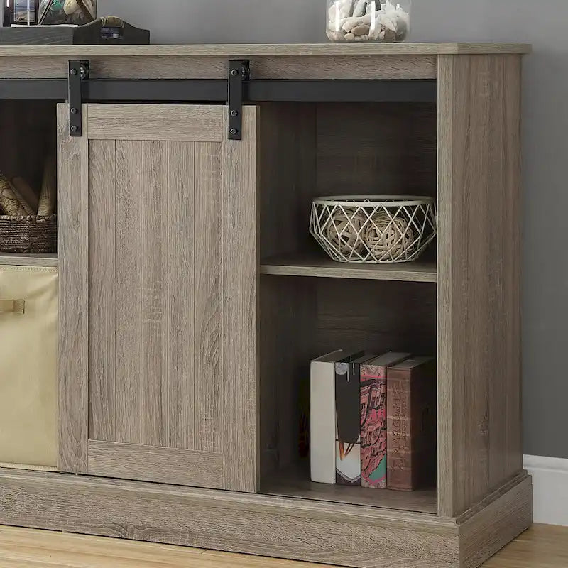 Meuble TV console de ferme de 60 pouces pour téléviseurs jusqu'à 64 pouces