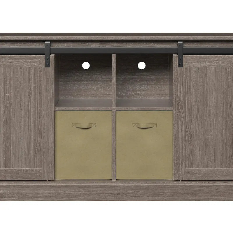 Meuble TV console de ferme de 60 pouces pour téléviseurs jusqu'à 64 pouces