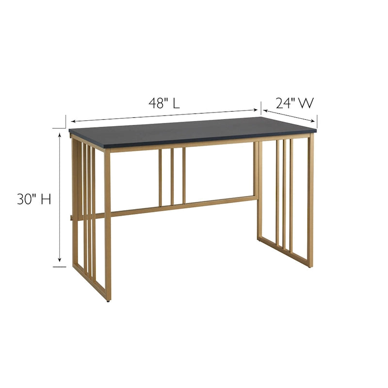 Bureau d'ordinateur à lattes pliant