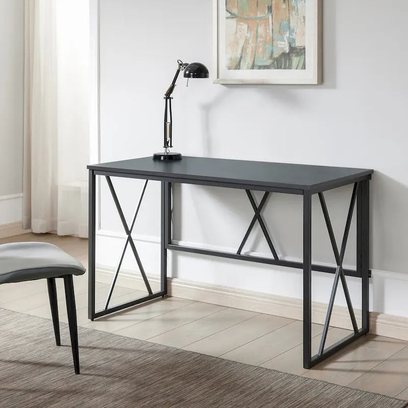Bureau d'ordinateur à lattes pliant