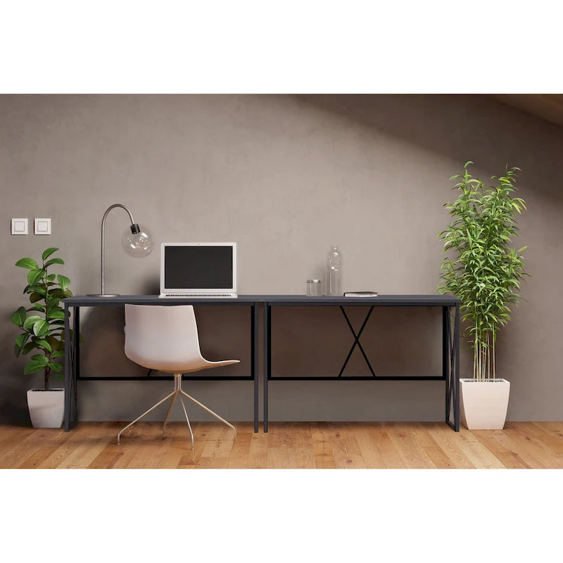 Bureau d'ordinateur à lattes pliant