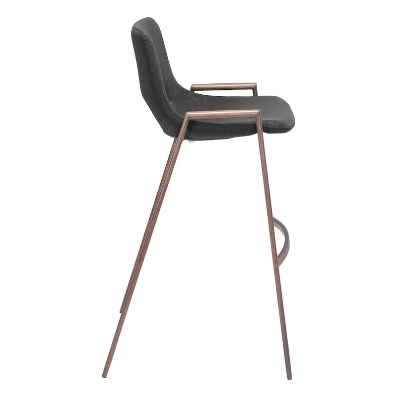 Tabouret de bar noir et noyer