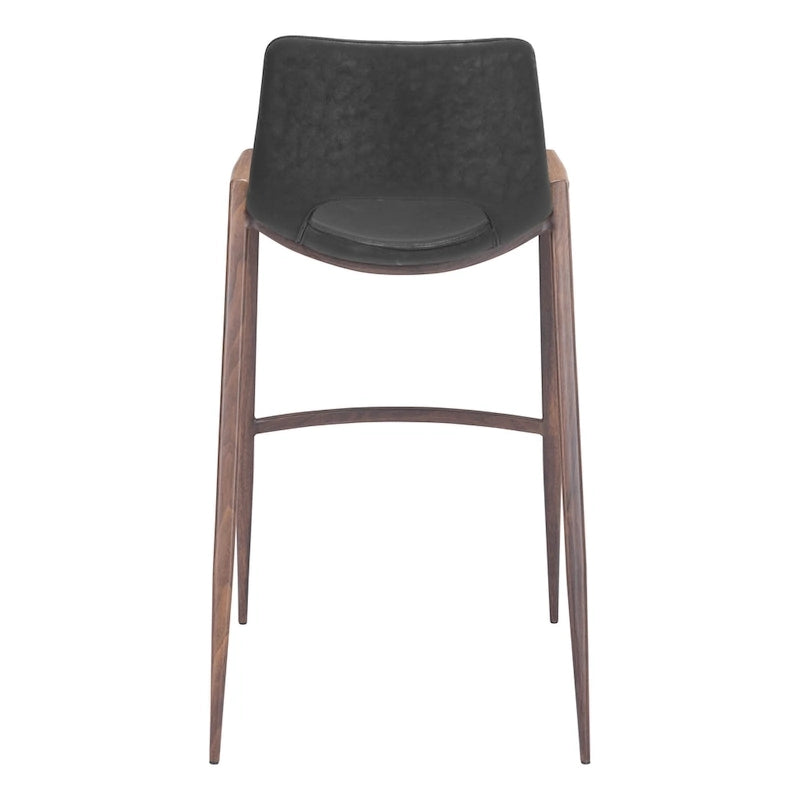 Tabouret de bar noir et noyer