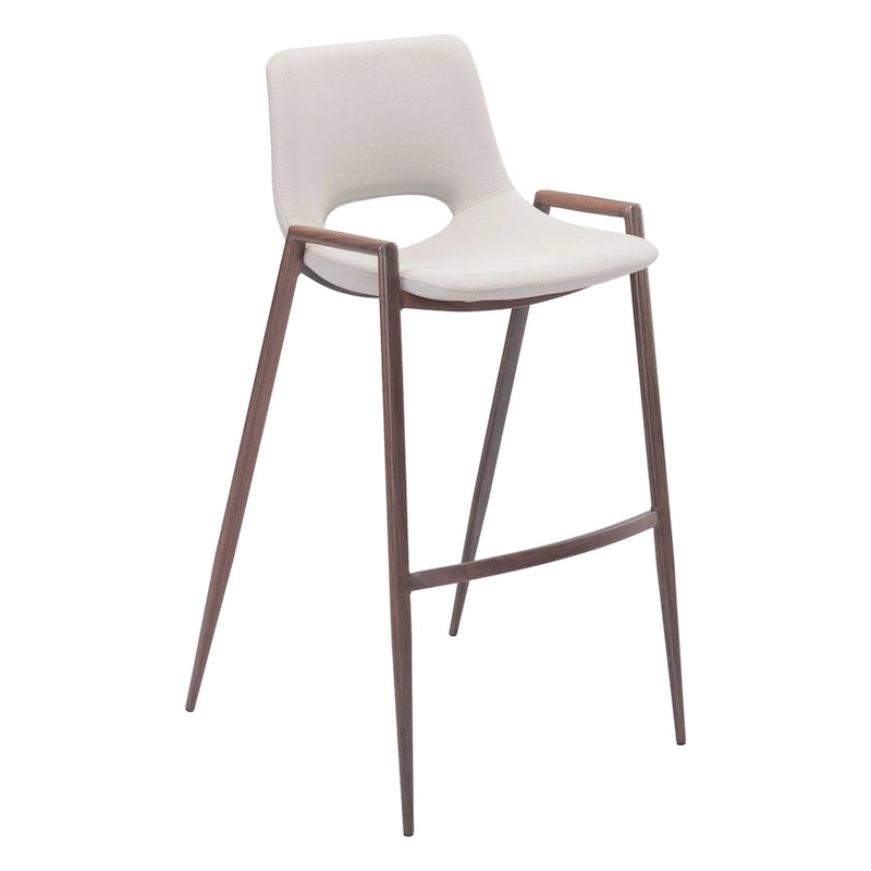 Tabouret de bar noir et noyer