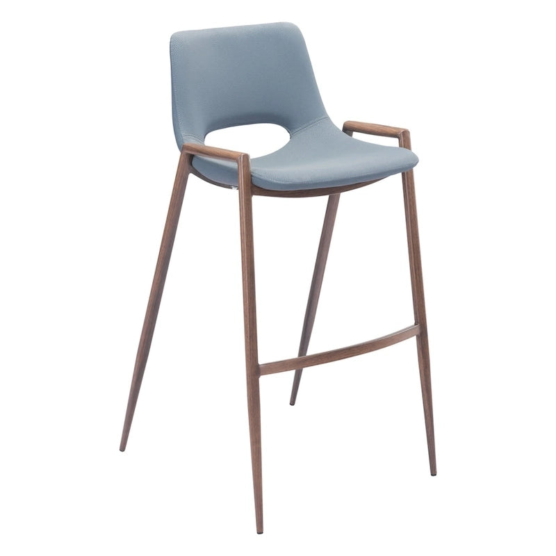 Tabouret de bar noir et noyer