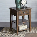 Table d'appoint en chêne brun rustique