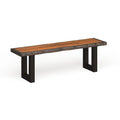 Banc de salle à manger rustique en bois massif de chêne en U par