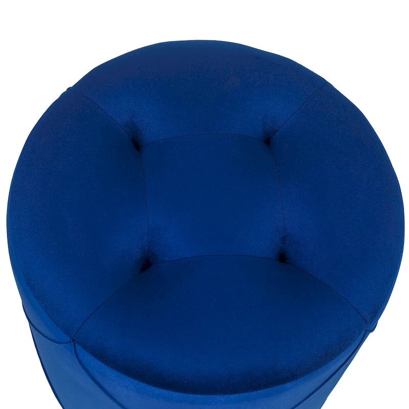 Repose-pieds capitonné rond en velours, tabouret de vanité