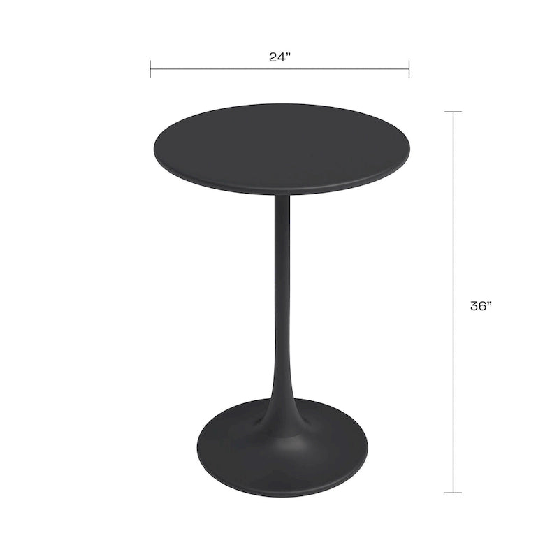 Table de bistrot 24, hauteur comptoir, résistante aux intempéries, intérieur/extérieur