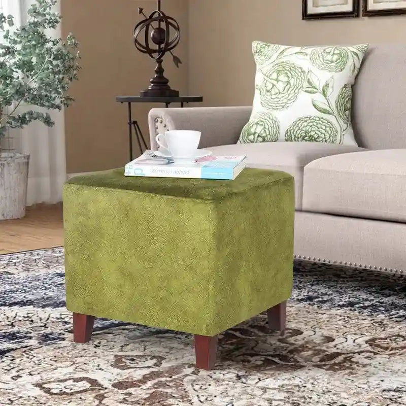 Repose-pieds ottoman carré Petit banc en tissu