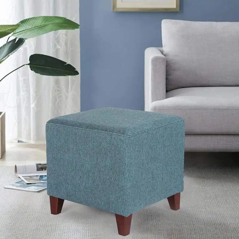 Repose-pieds ottoman carré Petit banc en tissu