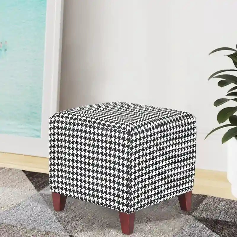 Repose-pieds ottoman carré Petit banc en tissu