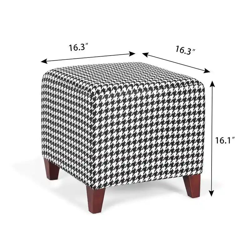 Repose-pieds ottoman carré Petit banc en tissu