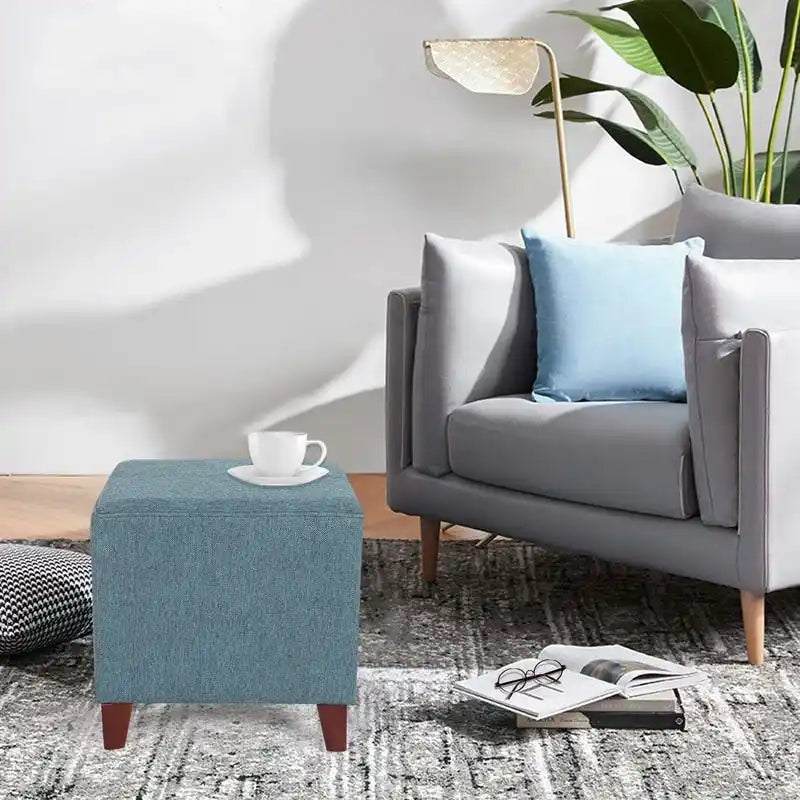 Repose-pieds ottoman carré Petit banc en tissu