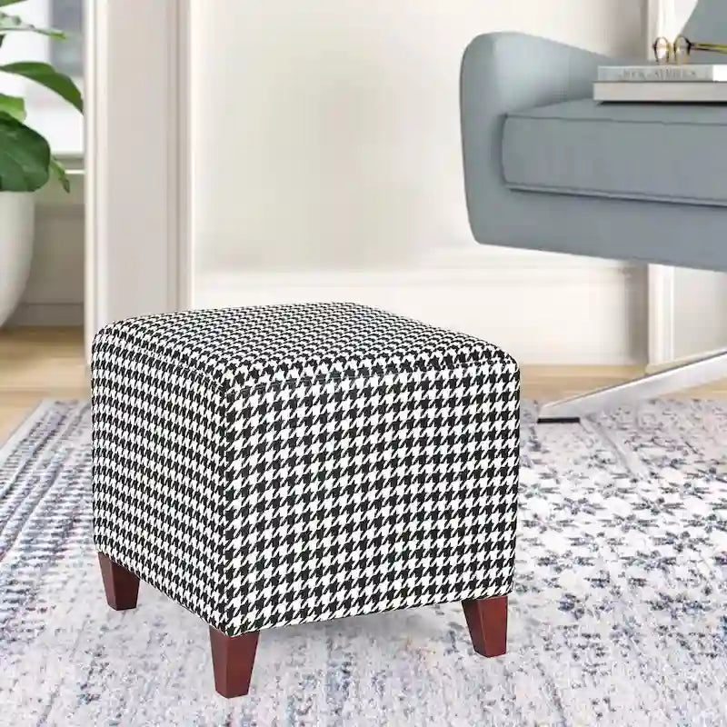Repose-pieds ottoman carré Petit banc en tissu