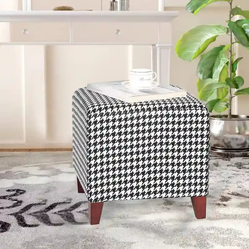 Repose-pieds ottoman carré Petit banc en tissu