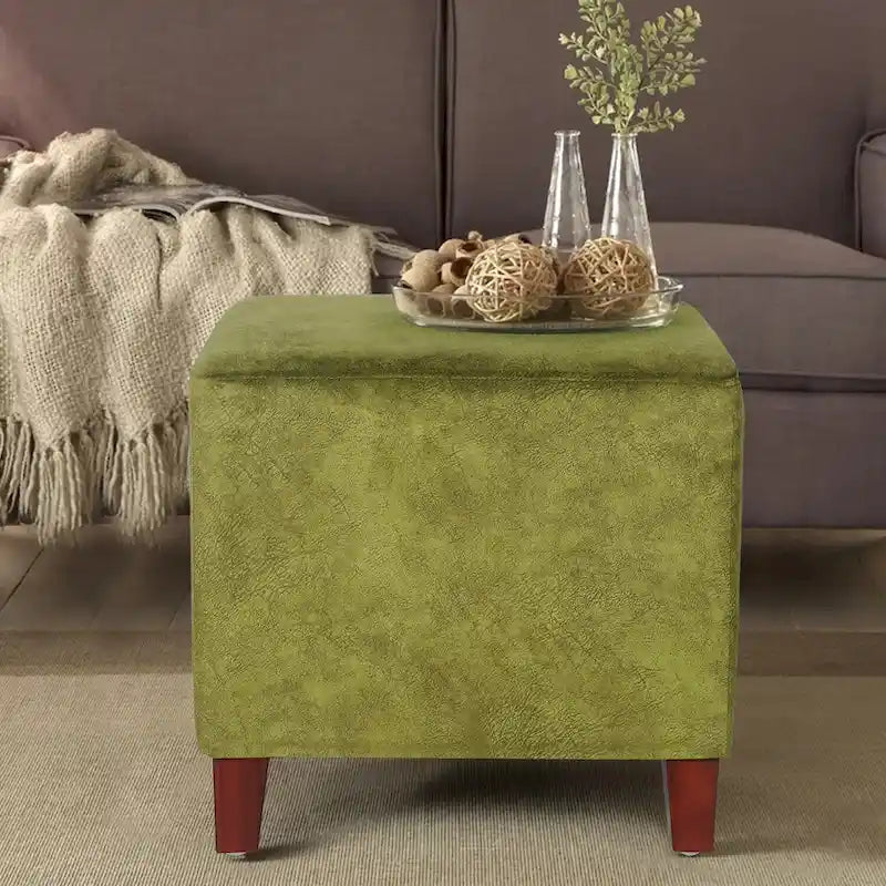 Repose-pieds ottoman carré Petit banc en tissu