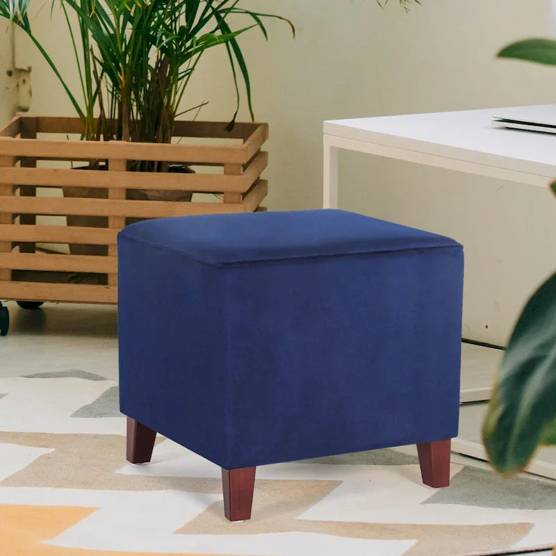 Repose-pieds ottoman carré Petit banc en tissu