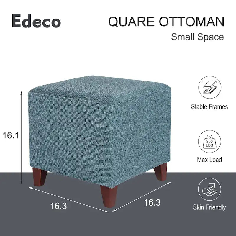 Repose-pieds ottoman carré Petit banc en tissu
