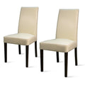 Chaise de salle à manger en cuir, lot de 2