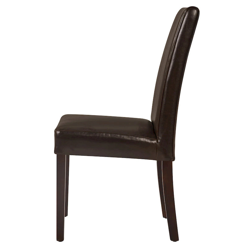 Chaise de salle à manger en cuir, lot de 2