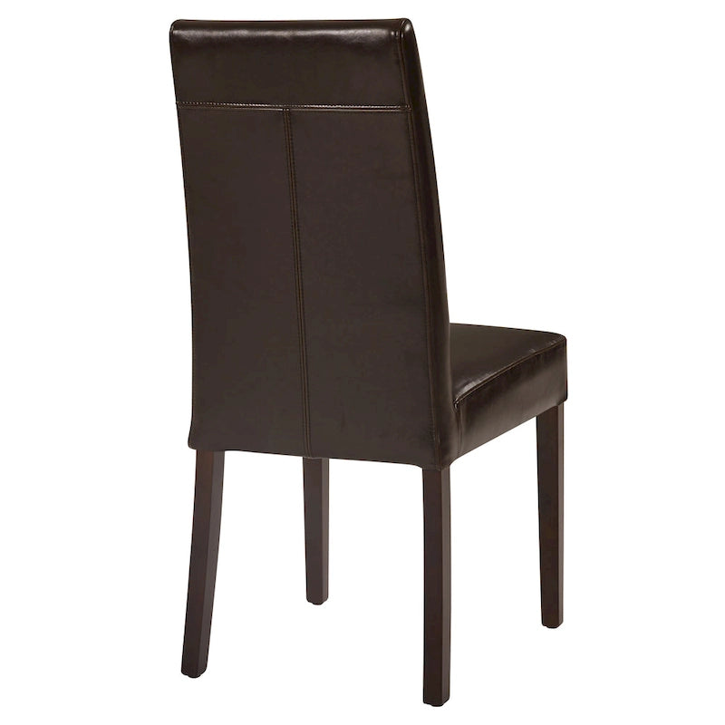 Chaise de salle à manger en cuir, lot de 2
