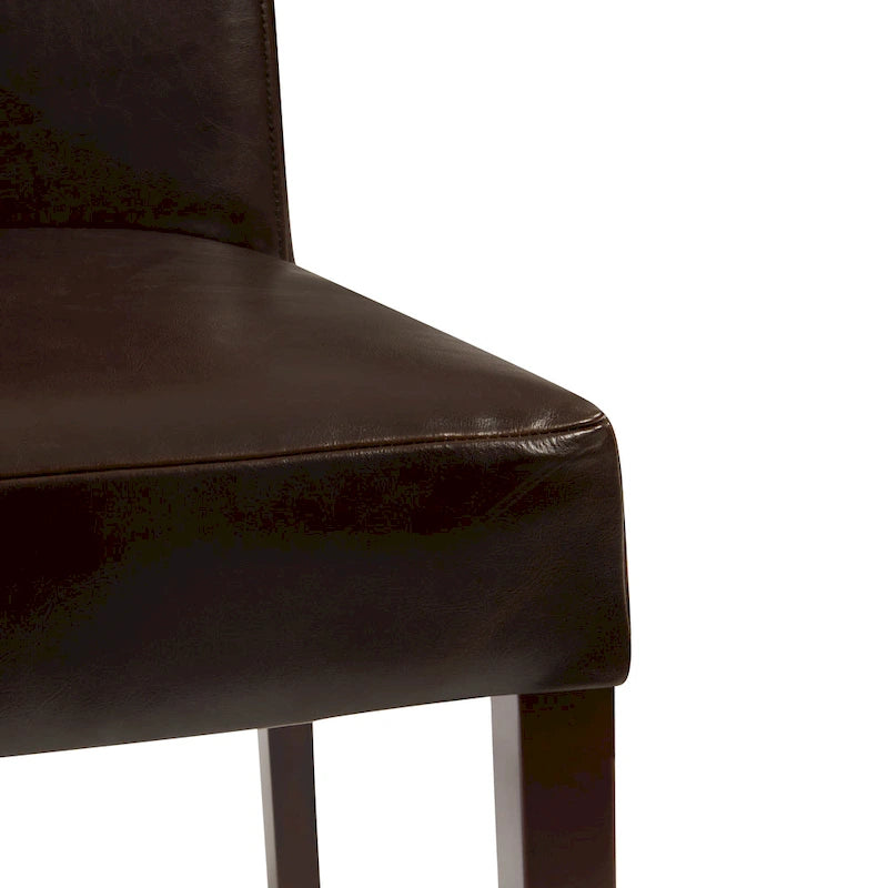 Chaise de salle à manger en cuir, lot de 2