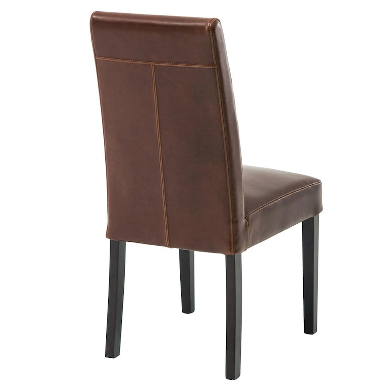Chaise de salle à manger en cuir, lot de 2